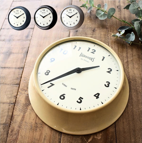 掛け時計 モダン おしゃれ カフェ シンプル かわいい インテリア ナチュラル レトロ 丸 デザイン ハンズウォールクロック 4カラー [tsc4957]