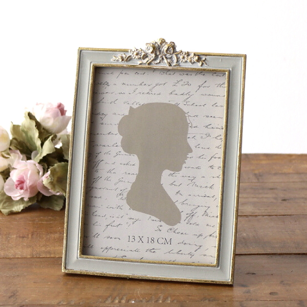 フォトフレーム 2L 写真立て アンティーク おしゃれ かわいい クラシック ゴールド マット インテリア リビング 寝室 エレガントなフォトフレーム シンプルローズ [vin2988]