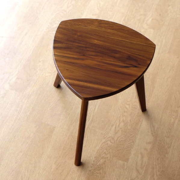 スツール テーブル チーク 木製 天然木 無垢 おしゃれ 三角形