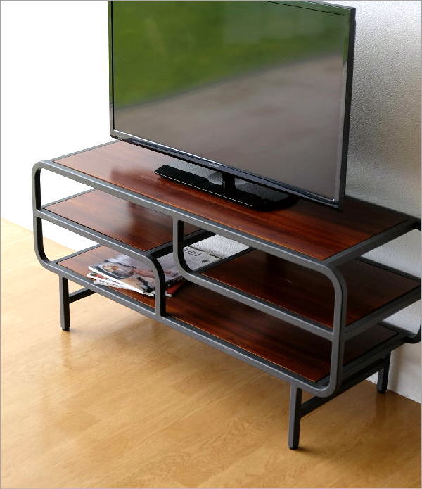 木製・アイアン素材のテレビ台 簡単DIYで作るアイアンレッグのテレビ台・ローボード （スチームドライ