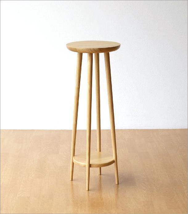 花台 フラワースタンド 木製 天然木 無垢材 おしゃれ スリム