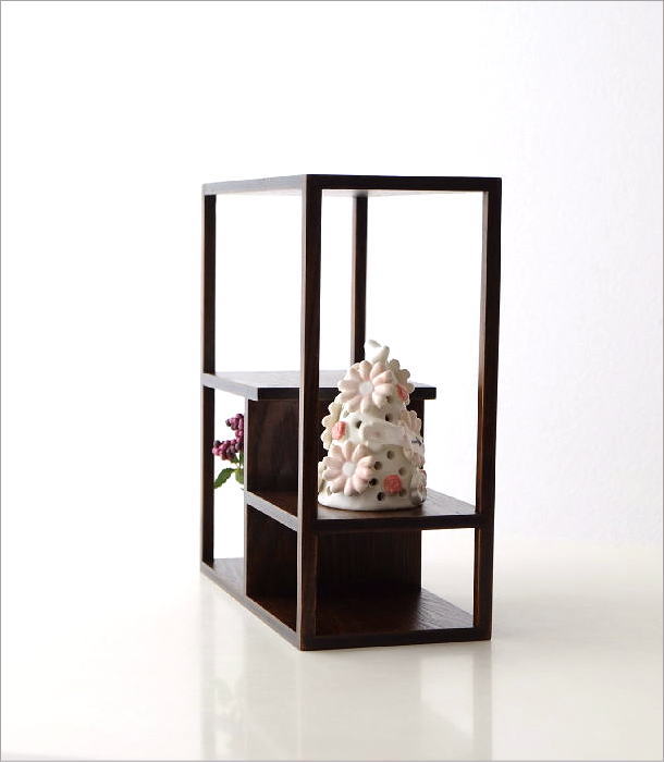 和風飾り棚★和風インテリアに... 楽天市場】飾り棚 和風 和室 床の間 丸形 シノワズリ 珍品棚