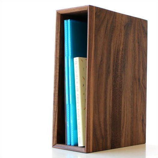 ファイルボックス ファイルスタンド A4 おしゃれ 木製 無垢材 ファイルラック タテ型 縦型 ファイル収納 ナチュラルウッドのアーカイブボックス ウォルナット  [map8251]