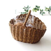 【新品】ラタンバスケット 5個セット おしゃれカゴ かご カゴ バスケット ポット フェイクラタン おしゃれ かわいい