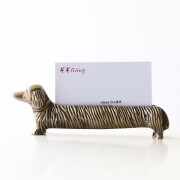 カードホルダー ドッグ 犬 いぬ ダックスフンド カードスタンド おしゃれ かわいい レトロ 名刺 真鍮のカードホルダー ダックスフンド [ebn7405]