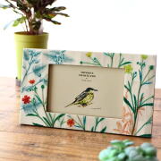 フォトフレーム おしゃれ 写真立て ボタニカル 花柄 横向き ポストカード ハガキサイズ ボーン 壁掛け 卓上 ナチュラル インテリア フォトフレーム BOTANICAL [gfc4028]