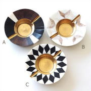 灰皿 おしゃれ 卓上 カラフル デザイン レトロ アンティーク 真鍮 シー