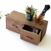 ミニチェスト ウッドラック おしゃれ 3段 引き出し 小物入れ 木製 天然