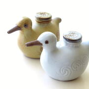 汁次 鳥 おしゃれ かわいい せっ器 ソギ模様 日本製 瀬戸焼 和モダン シンプル ナチュラル デザイン 和食器 さぎ型汁次 2カラー [ibk6910]