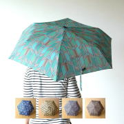 折りたたみ傘 おしゃれ 晴雨兼用 UVカット グリーン ブルー イエロー ホワイト ブラウン モダン デザイン 3段 直径90cm カンガプリント折りたたみ傘 5タイプ [kan1396]