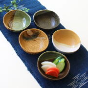 小鉢 5個セット 美濃焼 おしゃれ 直径10cm 食器セット 小皿 ボウル 和食器 陶器 ろくろ成形 日本製 うつわ 和モダン 化粧箱入り ギフト 緑彩小鉢5個セット [ksn2071]