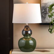 テーブルランプ アンティーク 北欧 おしゃれ モダン シェードランプ 卓上 間接照明 テーブルスタンドライト セラミック 陶器 グリーン テーブルランプ 【送料無料】 [kwt6108]