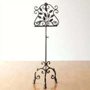 譜面台 アンティーク おしゃれ 鉄製 絵画 リース スタンド メニュースタンド ディスプレイ 飾り台 アイアンの譜面台 【送料無料】 [kwt9156]