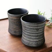 ロックカップ 焼酎グラス 湯呑み ロックグラス おしゃれ 陶器 磁器 有田焼 日本製 フリーカップ 晶かすりロックカップ 2カラー [msg2133]