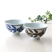 ご飯茶碗 ごはん茶碗 陶器 おしゃれ 飯碗 かわいい 絵付け 和モダン 波佐見焼 和食器 日本製 ごはん茶碗 染付オリーブ 2カラー [msg2284]