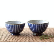 夫婦茶碗 夫婦碗 陶器 磁器 おしゃれ 大小 ペア セット かわいい お茶碗 夫婦 ご飯茶碗 和食器 和風 波佐見焼 日本製 染十草 大小夫婦ごはん茶碗 [msg4523]
