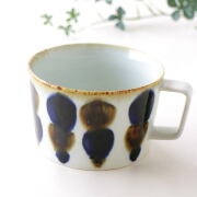 スープカップ おしゃれ 日本製 シンプル モダン かわいい 可愛い 波佐見焼 陶器 磁器 カフェ 大きめ 大きい 焼き物 デカマグ スープカップ 流れ水玉 [msg7233]