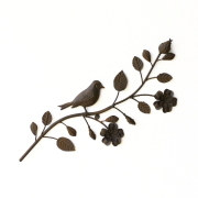 壁飾り インテリア 壁掛け ウォールデコ アンティーク 鳥 花 おしゃれ 枝葉 植物 オーナメント アートパネル 玄関 リビング アイアンの壁飾り バード＆フラワー [mty7640]