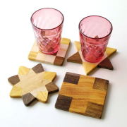 コースター おしゃれ チーク ウッド 木製 天然木 セット シンプル