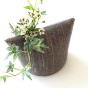 花瓶 陶器 一輪挿し 瀬戸焼 日本製 ハープ 竪琴 置物 オブジェ 花瓶