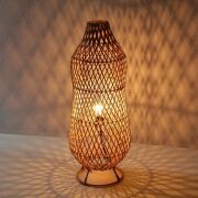 スタンドランプ おしゃれ ランプ 照明 ラタン フロアランプ アジアン フロアスタンド 照明スタンド オブジェ ラタン スタンドランプ ピーナッツ [tom8500]