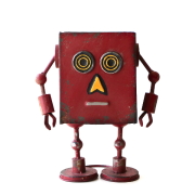植木鉢 可愛い ブリキ ロボット 鉢 おしゃれ オブジェ 置物 プランター 鉢カバー レトロ アンティーク アイアン 玄関 屋外 ガーデン オーナメント シャビーロボットのフラワーポット しかく  [toy6447]