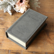 洋書 インテリア ボックス ダミー アンティーク 古書 オブジェ 本型 小物入れ レトロ 収納ボックス おしゃれ ふた付き 卓上 縦型 ディスプレイ 雑貨 ブックボックス クラシック Gy [toy8033]