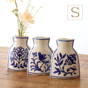 一輪挿し 陶器 磁器 花瓶 おしゃれ 卓上 枝物 花挿し 花 鳥 植物 絵柄
