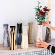 花瓶 陶器 おしゃれ フラワーベース 竹 デザイン 枝物 円柱 筒形 円筒