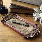 トレー トレイ アクセサリートレイ おしゃれ アンティーク ヴィクトリアン調 大理石風 エレガントなヴィクトリアントレイ マーブル [vin5400]