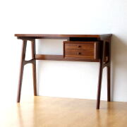 チーク デスク 机 無垢材 天然木 木製 シンプル コンパクト おしゃれ 書斎机 勉強机 スリム 引き出し チークデスク90 片引き出し付き 【送料無料】 [wat8478][5月中頃入荷後出荷]