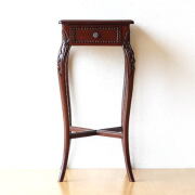 コンソールテーブル マホガニー 無垢材 アンティーク クラシック 家具 玄関 マホガニーコンソール 彫刻 【送料無料】 [wat9537]