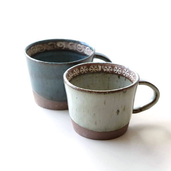 マグカップ 陶器 おしゃれ 瀬戸焼 日本製 和モダン 和風 焼き物 コーヒーマグ コーヒーカップ Ricamoマグ 2カラー [mkn1769]