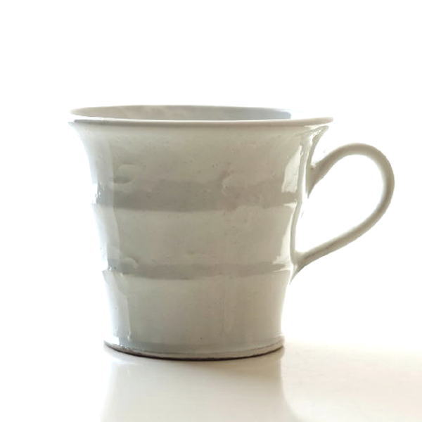 マグカップ おしゃれ 陶器 和モダン コーヒーマグ コーヒーカップ 日本製 焼き物 瀬戸焼 粉引きマグ 花の木 [mkn6470]