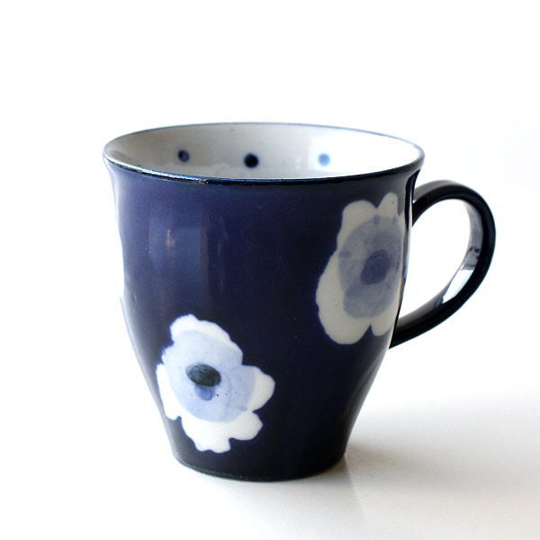 マグカップ かわいい 陶器 日本製 おしゃれ 和風 和モダン 瀬戸焼 RURIマグ [mkn7074]