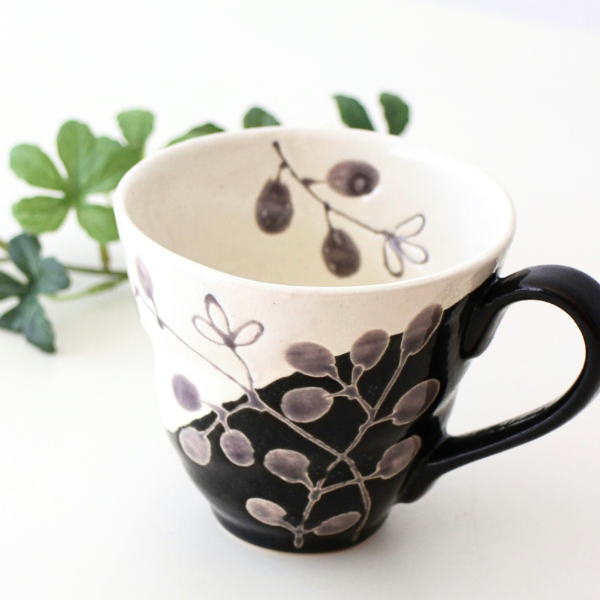 マグカップ 瀬戸焼 日本製 陶器 掛け分け おしゃれ 220ml 電子レンジ対応 食洗機対応 コーヒーカップ 和食器 焼き物 土もの 和風 和モダン 和みやびなマグ [mkn7285]