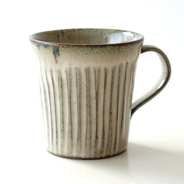 マグカップ 陶器 おしゃれ 日本製 瀬戸焼 焼き物 陶芸 和風 和食器 マグ モダン 和モダン コーヒーマグ コーヒーカップ 渋い しのぎ彫ロングマグ [mkn8495]