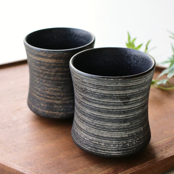 ロックカップ 焼酎グラス 湯呑み ロックグラス おしゃれ 陶器 磁器 有田焼 日本製 フリーカップ 晶かすりロックカップ 2カラー [msg2133]