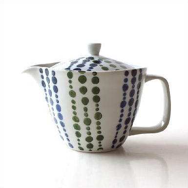 ティーポット 陶器 日本製 有田焼 白 おしゃれ 急須 二色しずくポット [msg3562]