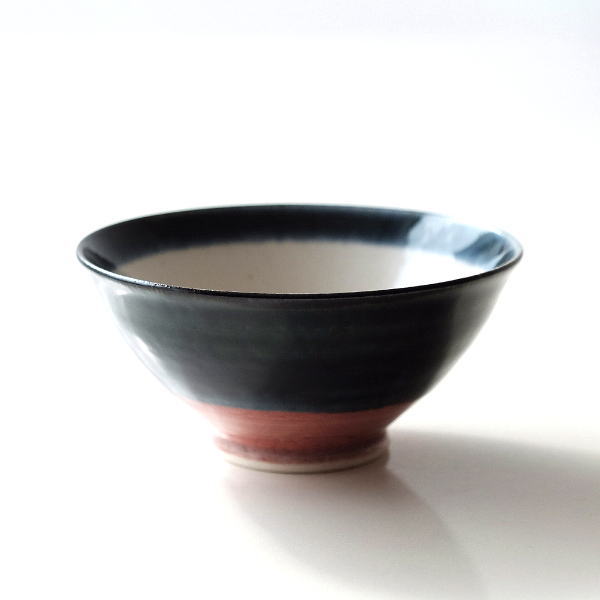 ご飯茶碗 ごはん茶碗 お茶碗 飯碗 おしゃれ 陶器 和食器 日本製 有田焼 焼き物 シンプル 和風 和モダン かわいい 安南呉須巻茶碗 [msg5873]