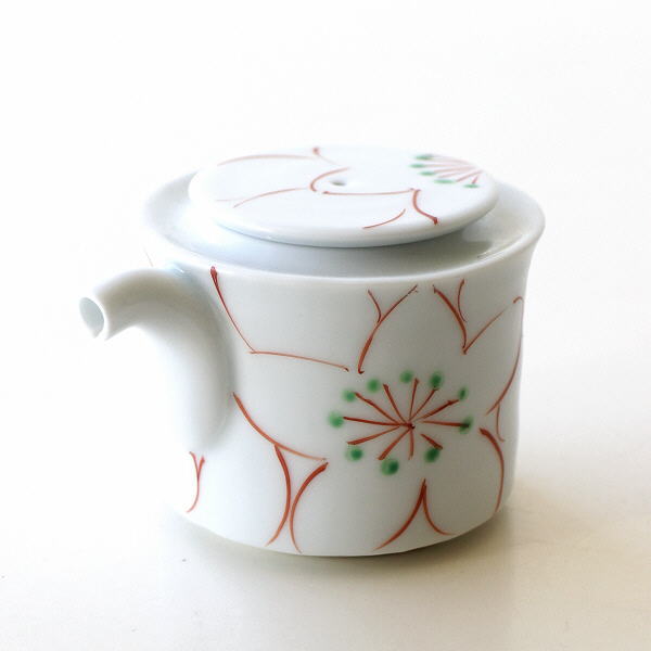 醤油さし しょうゆ差し おしゃれ 陶器 液だれしにくい 和風 白 花 かわいい 波佐見焼 日本製 陶器のお醤油さし 花心 [msg6180]