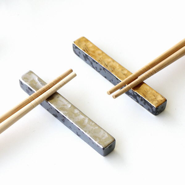 箸置き おしゃれ 陶器 磁器 2個セット ロングタイプ 和風 和食器 日本製 有田焼 Nagakaku箸置き 2カラーセット [msg7300 ...