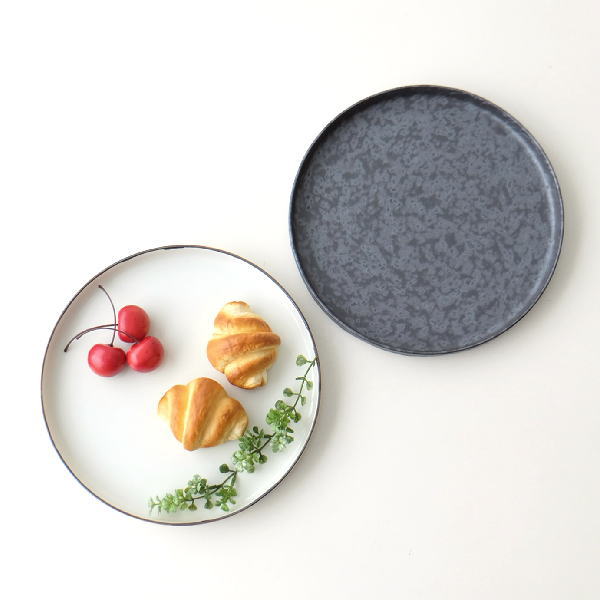 アウトレット トレー プレート 皿 おしゃれ 丸 陶磁器 トレイ 日本製 食器 小物 シンプル 小物置き ナチュラル 有田焼 スタッキング バーチカルプレート2タイプ [msg9302]