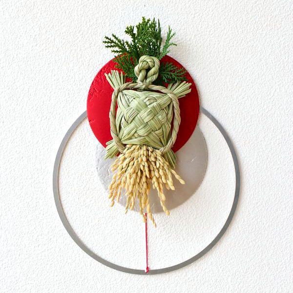 お正月飾り おしゃれ 玄関 モダン しめ縄 水引飾り 亀 壁掛け 和風 和モダン お正月リース お正月飾り 五穀豊穣 称鳳 亀 [msn2482]