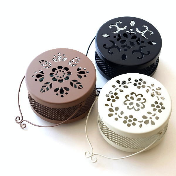 蚊取り線香入れ おしゃれ 蚊遣り 蚊遣り器 かわいい 可愛い 蚊取り線香ホルダー キャンプ アウトドア アイアンの蚊遣 フラワー3タイプ [mtl0852]