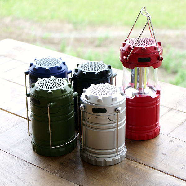 LEDランタン 電池式 スピーカー Bluetooth ブルートゥース ワイヤレス USB 充電式 キャンプ アウトドア コンパクト 小型 LEDランタンスピーカー 5カラー [mty0581]