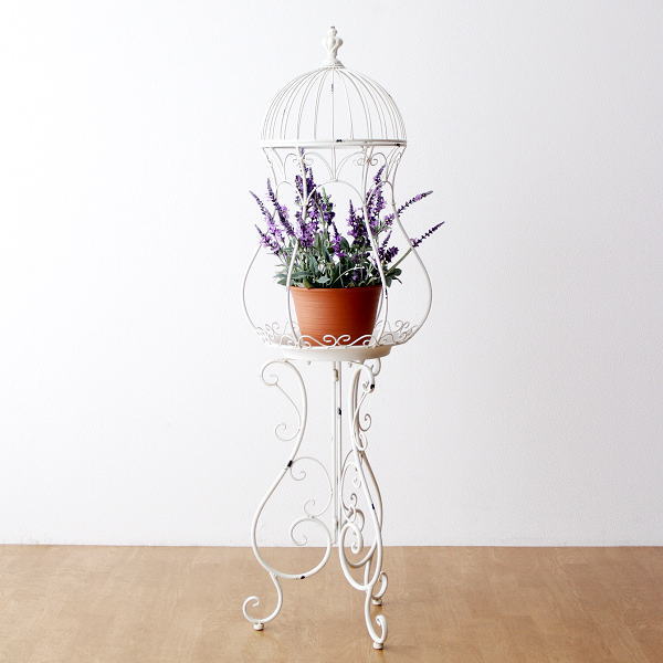 フラワースタンド 花台 おしゃれ 鉢カバー アイアン スタンド 花 アンティーク アイアンのフラワープラントスタンド 【送料無料】 [mty4358]