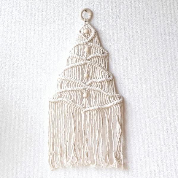 タペストリー マクラメ ツリー 手編み シンプル 壁掛け 北欧風 ナチュラル 吊り下げ コットンロープ マクラメウォールツリー S [mty6864]