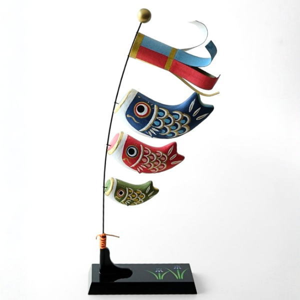 鯉のぼり 五月飾り 端午の節句 卓上 張り子 和紙 吹き流し こどもの日 小さい ミニ こいのぼり 置物 オブジェ インテリア 日本製 はりこ細工の鯉のぼり 風 [mzk3163]