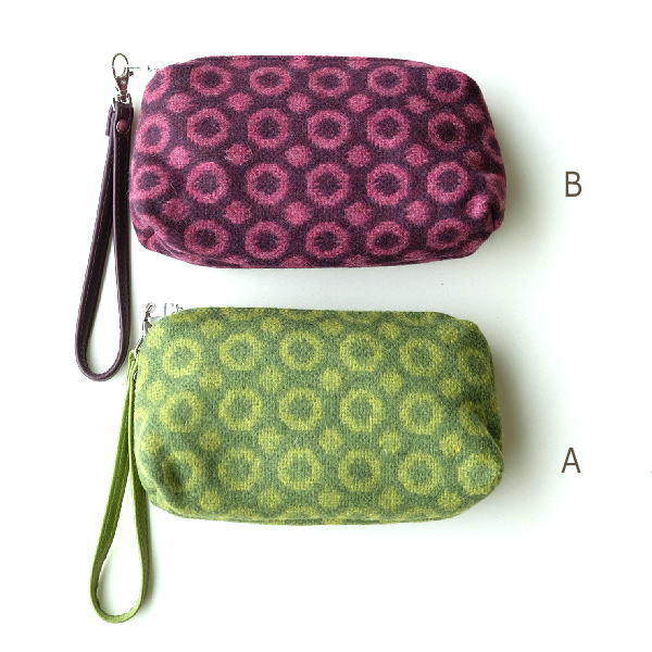 MELIN TREGWYNT メリン・トレグウィント ポーチ かわいい おしゃれ 小物入れ ストラップ付き マチあり ウールクラッチポーチA 2カラー [ras4579]